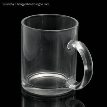 Personablised printing blank glossy 11oz sublimation glass mugs